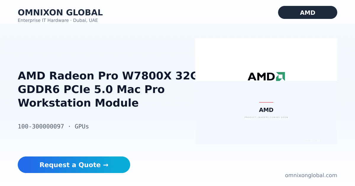 AMD Radeon Pro W7800X 32GB Mac Pro Module | Omnixon Global