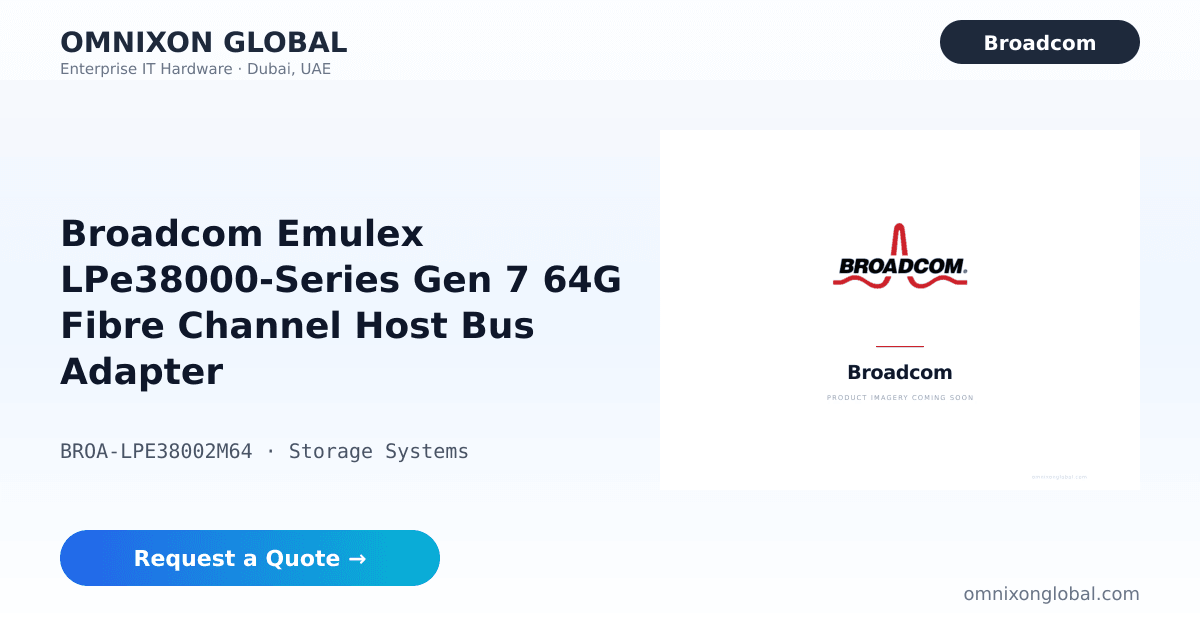 Interface Broadcom Broadcom Emulex LPe38002-M64 | Omnixon Global