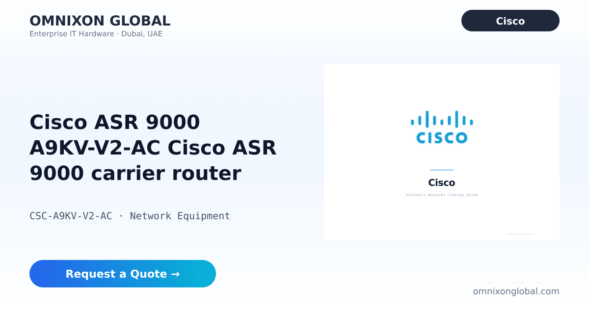 Cisco ASR 9000 A9KV-V2-AC | Omnixon Global