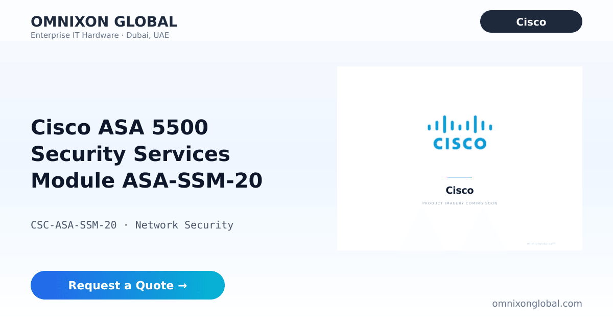 Cisco ASA-SSM-20 Cisco security appliance | Omnixon Dubai
