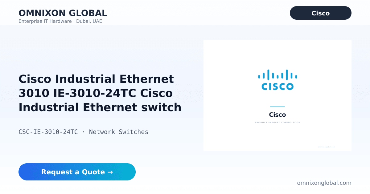 Cisco Industrial Ethernet 3010 3010-24TC | Omnixon Global