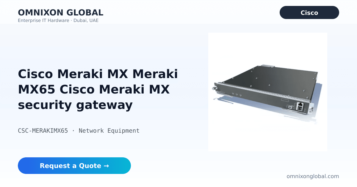 Mx65 Router Cisco Meraki MX65 Meraki MX | Omnixon Dubai
