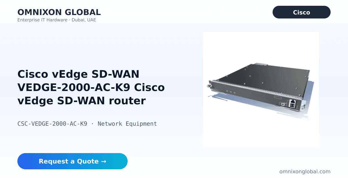 Vedge Router Logo Cisco vEdge SD-WAN VEDGE-2000-AC-K9 | Omnixon Global