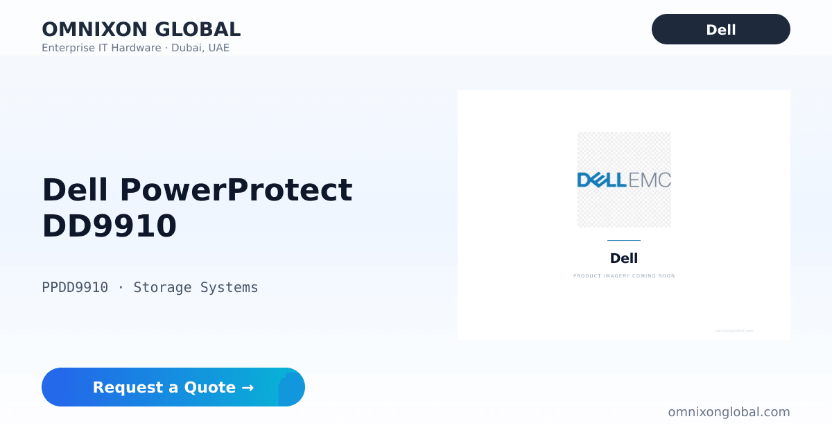 Dell EMC PowerProtect DD9910 | Dell EMC | Omnixon Global