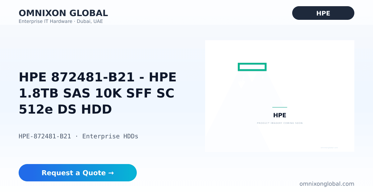 HPE 872481-B21 - HPE 1.8TB | Omnixon Global