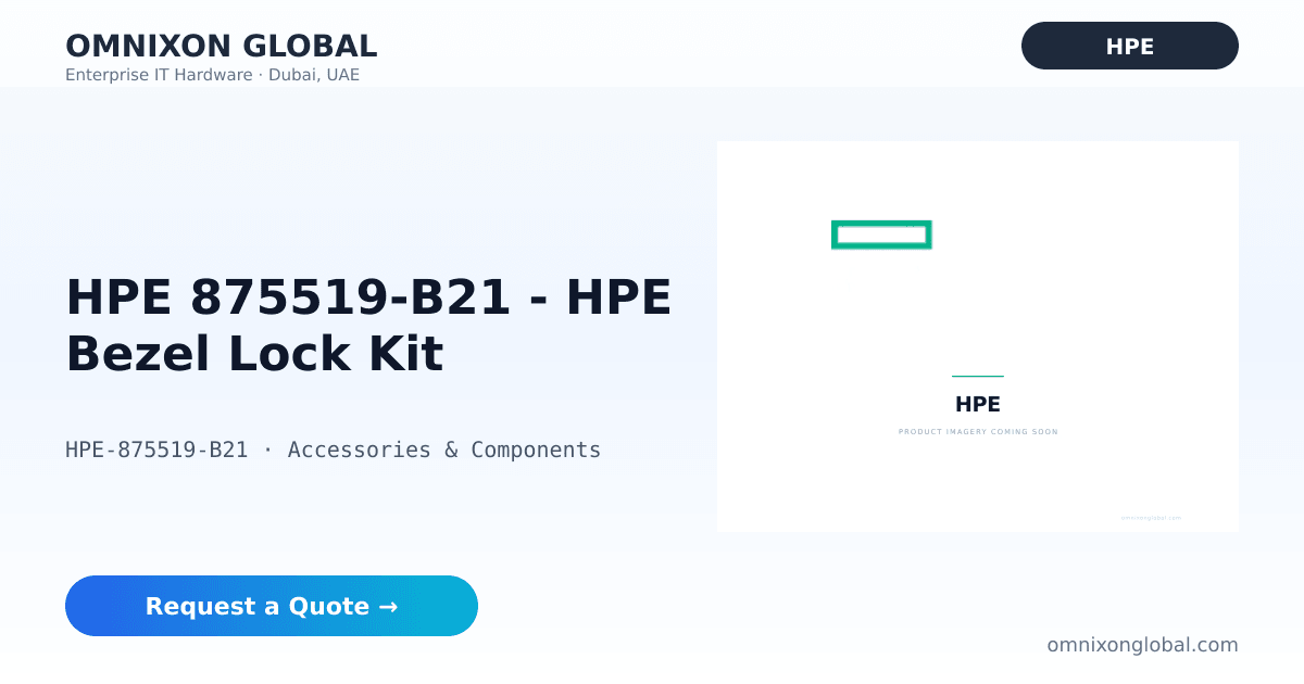 HPE 875519-B21 - HPE Bezel Lock Kit | HPE | Omnixon Global
