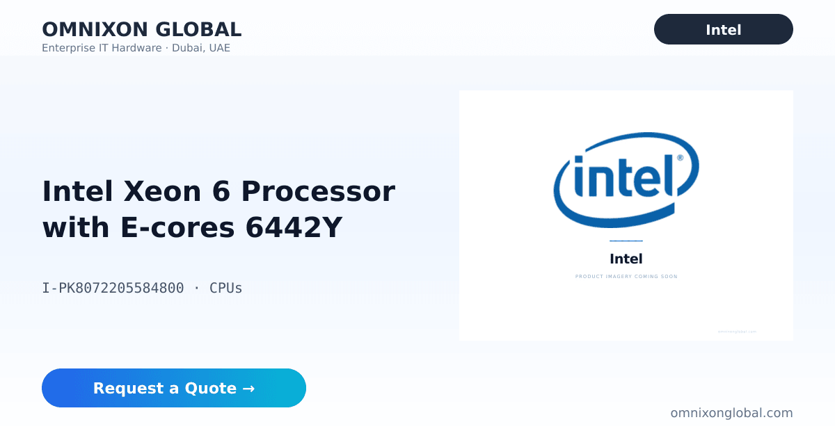 Intel Xeon 6 Processor with E-cores 6442Y | Omnixon Global
