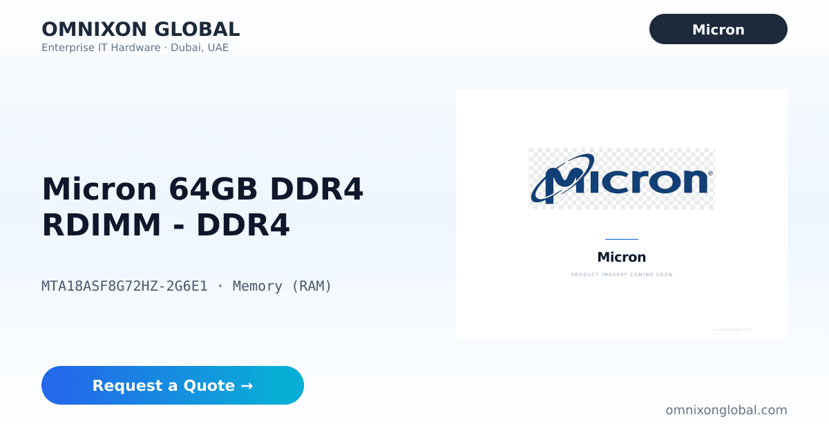 Micron Ddr4 Rdimm Drawing.pdf Micron 64GB DDR4 RDIMM - DDR4 | Omnixon Global
