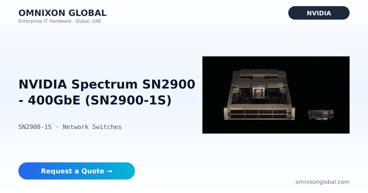 NVIDIA Spectrum SN2900 - 400GbE (SN2900-1S) | Omnixon Global