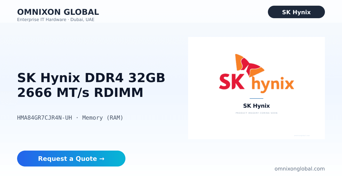 SK Hynix 32GB DDR4 2666 RDIMM HMA84GR7CJR4N-UH | Omnixon Global