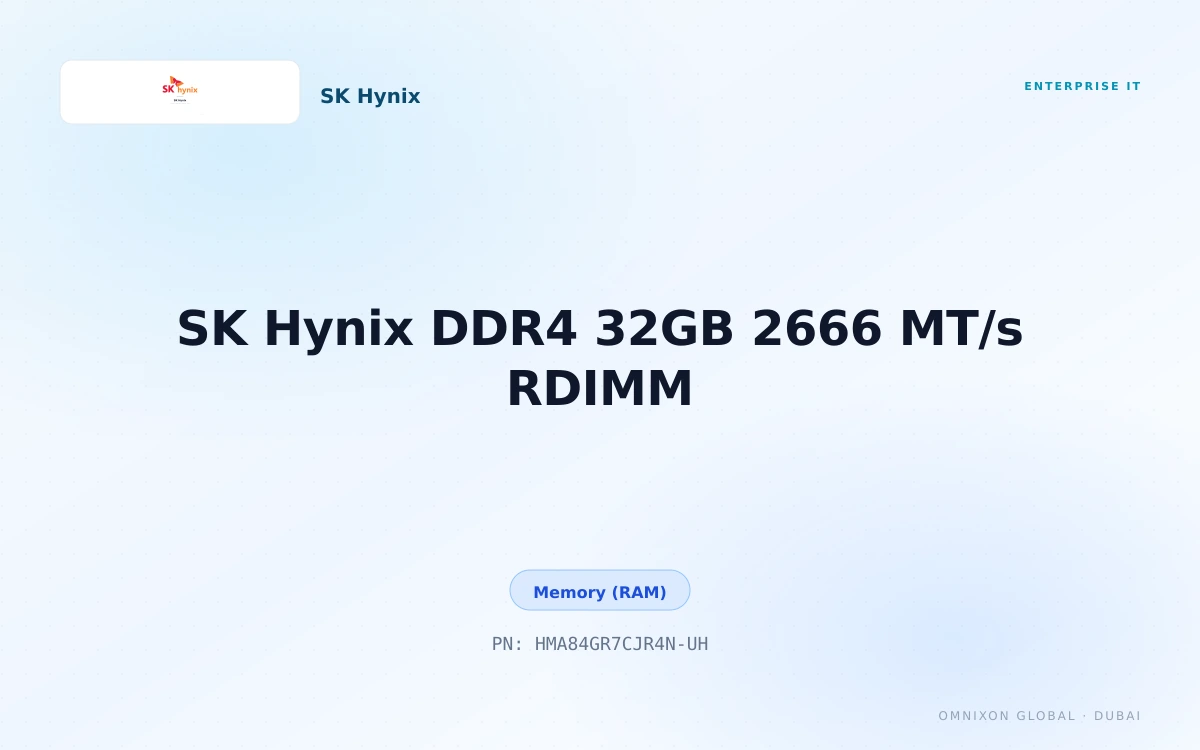 2666 Number SK Hynix DDR4 32GB 2666 MT/s RDIMM | Omnixon Global